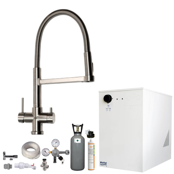 Wassersprudler BieTal® BT-30U Tafelwassergerät 5-Wege Hahn Brause Filter 6Kg CO2