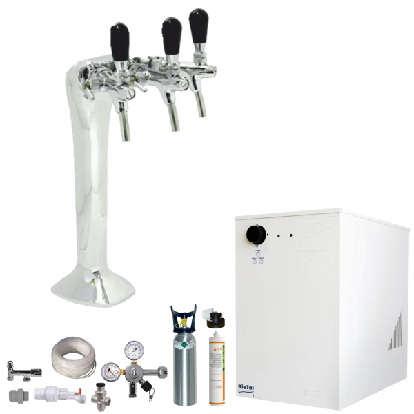 Wassersprudler BieTal® BT-30U Tafelwassergerät Cobra Chrom Wasserfilter 2kg CO2