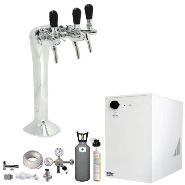 Wassersprudler BieTal® BT-30U Tafelwassergerät Cobra Chrom Wasserfilter 6kg CO2