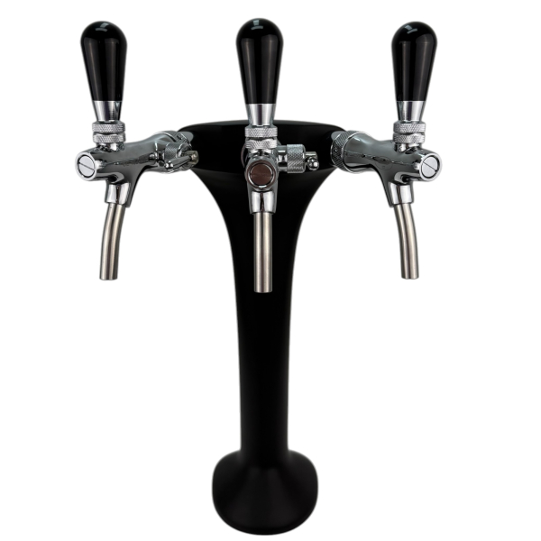 BieTal® Schanksäule Sprudel Wasser Zapfsäule Classic Cobra 3-ltg schwarz Zapfhähne