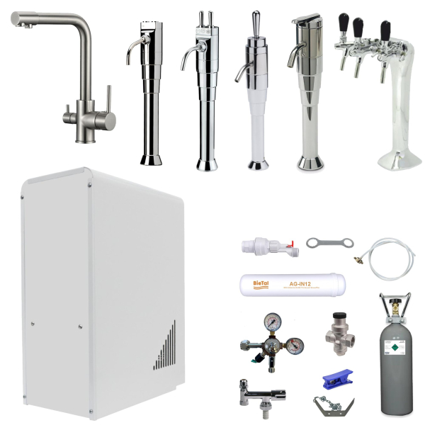 Tafelwasseranlage BieTal® BT-10U Tafelwassergerät Sprudelwasser Spender Komplettset