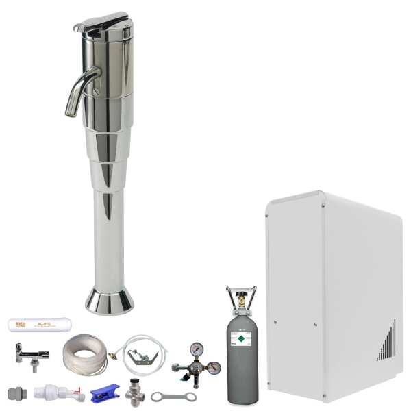 Tafelwasseranlage BieTal® BT-10U Sprudel Tafelwassergerät Zapftower G68 & 6kg CO2