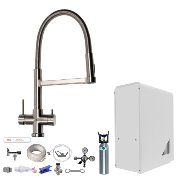 Tafelwasseranlage BieTal® BT-10U Sprudel Tafelwassergerät Zapftower G68 & 2kg CO2