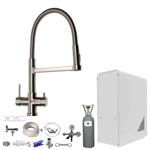 Tafelwasseranlage BieTal® BT-10U Sprudel Tafelwassergerät Zapftower G68 & 6kg CO2