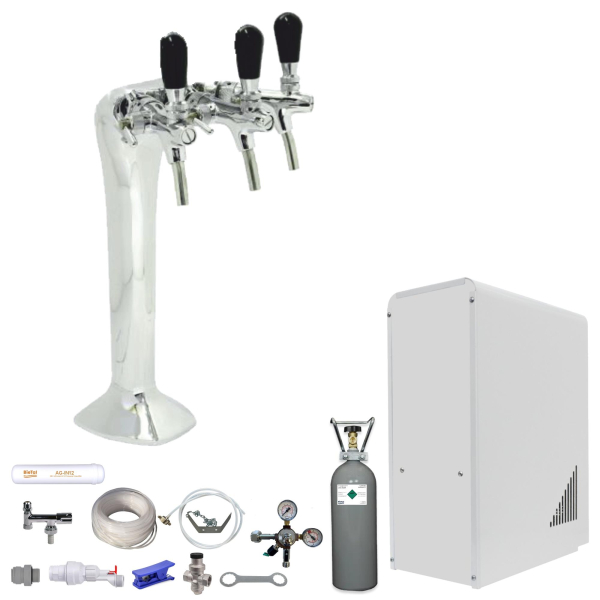Tafelwasseranlage BieTal® BT-10U Sprudel Tafelwassergerät Zapftower G68 & 6kg CO2
