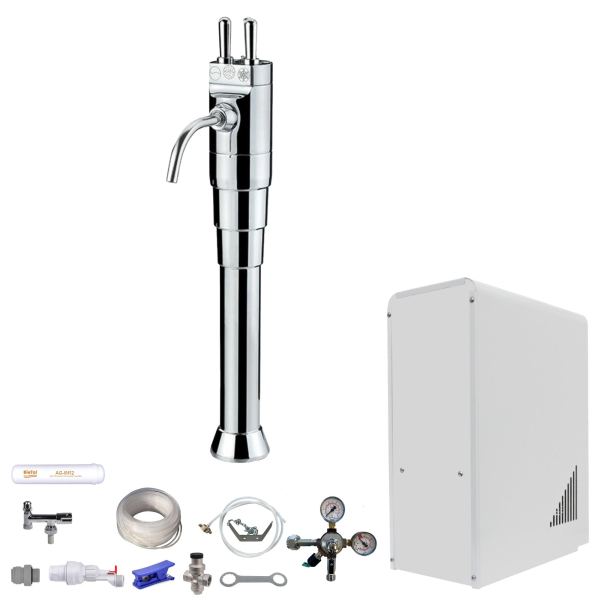 Tafelwasseranlage BieTal® BT-10U Sprudel Wasser Tafelwassergerät & Classic 3 Hebel