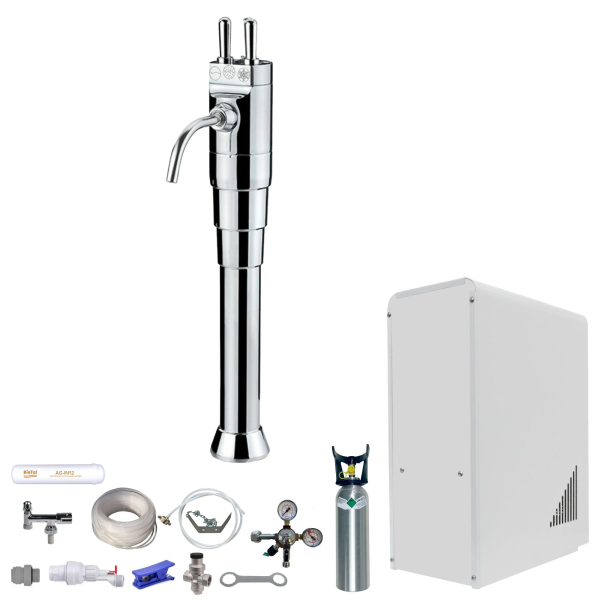 Tafelwasseranlage BieTal® BT-10U Sprudel Tafelwassergerät Classic 3 Hebel & 2kg CO2
