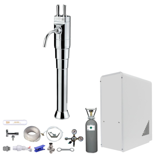 Tafelwasseranlage BieTal® BT-10U Sprudel Tafelwassergerät Classic 3 Hebel & 6kg CO2