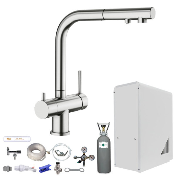 Tafelwasseranlage BieTal® BT-10U Tafelwassergerät Blanco Fontas Edelstahl 6kg CO2
