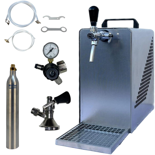 BieTal® Bierzapfanlage Bierkühler Zapfanlage 30 Liter/h - SET - Typ A - 425g CO2
