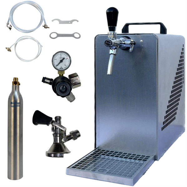 BieTal® Bierzapfanlage Bierkühler Zapfanlage 30 Liter/h - SET - Typ M - 425g CO2