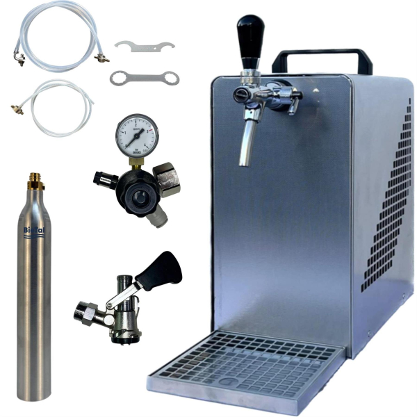 BieTal® Bierzapfanlage Bierkühler Zapfanlage 30 Liter/h - SET - Typ S - 425g CO2