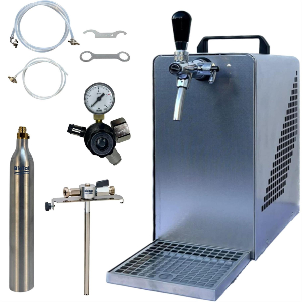 BieTal® Bierzapfanlage Bierkühler Zapfanlage 30 Liter/h - SET - 5 Liter Adapter - 425g CO2