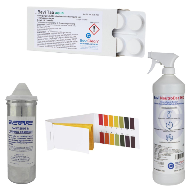 BieTal® Reinigungsset Tafelwasser Sprudelwasseranlage Reinigungspatrone Alu klein