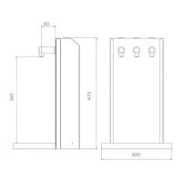BieTal® BT-603-Tris Gastro Theken Wasser...