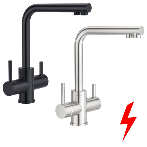 Wasserhahn Spültischarmatur NIEDERDRUCK Boiler BieTal® BT-301N 3-Wege L-Auslauf
