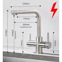 Wasserhahn Spültischarmatur NIEDERDRUCK Boiler...