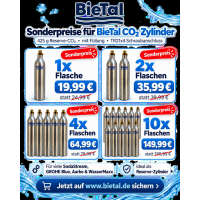 BieTal® CO2 Zylinder 425g Kohlensäureflasche...