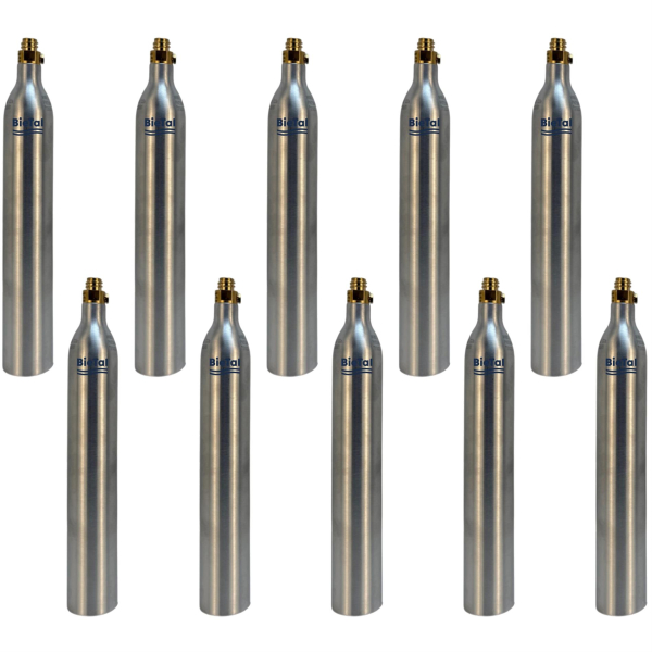 BieTal® 10x CO2 Zylinder 425g Kohlensäureflasche SodaStream GROHE Blue Aarke TR21x4