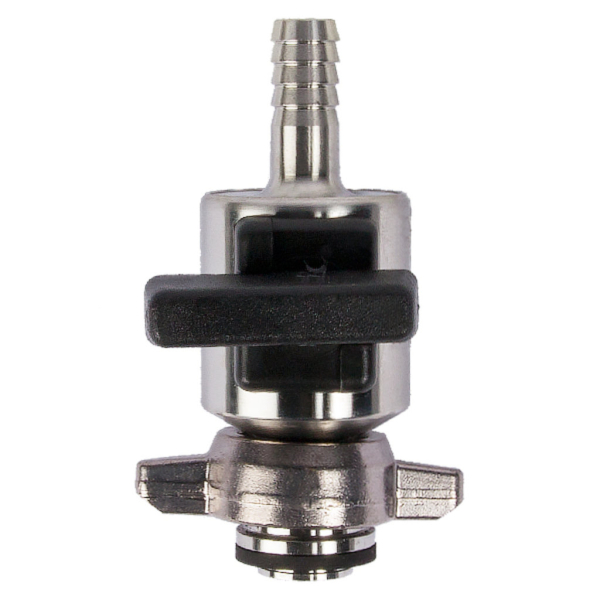 Bier Abstellhahn Bierabsperrhahn Edelstahl Micro Matic gerade 10mm mit Tülle