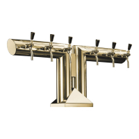 Doppel Winkel Schanksäule 90 Grad mit Fuß -...